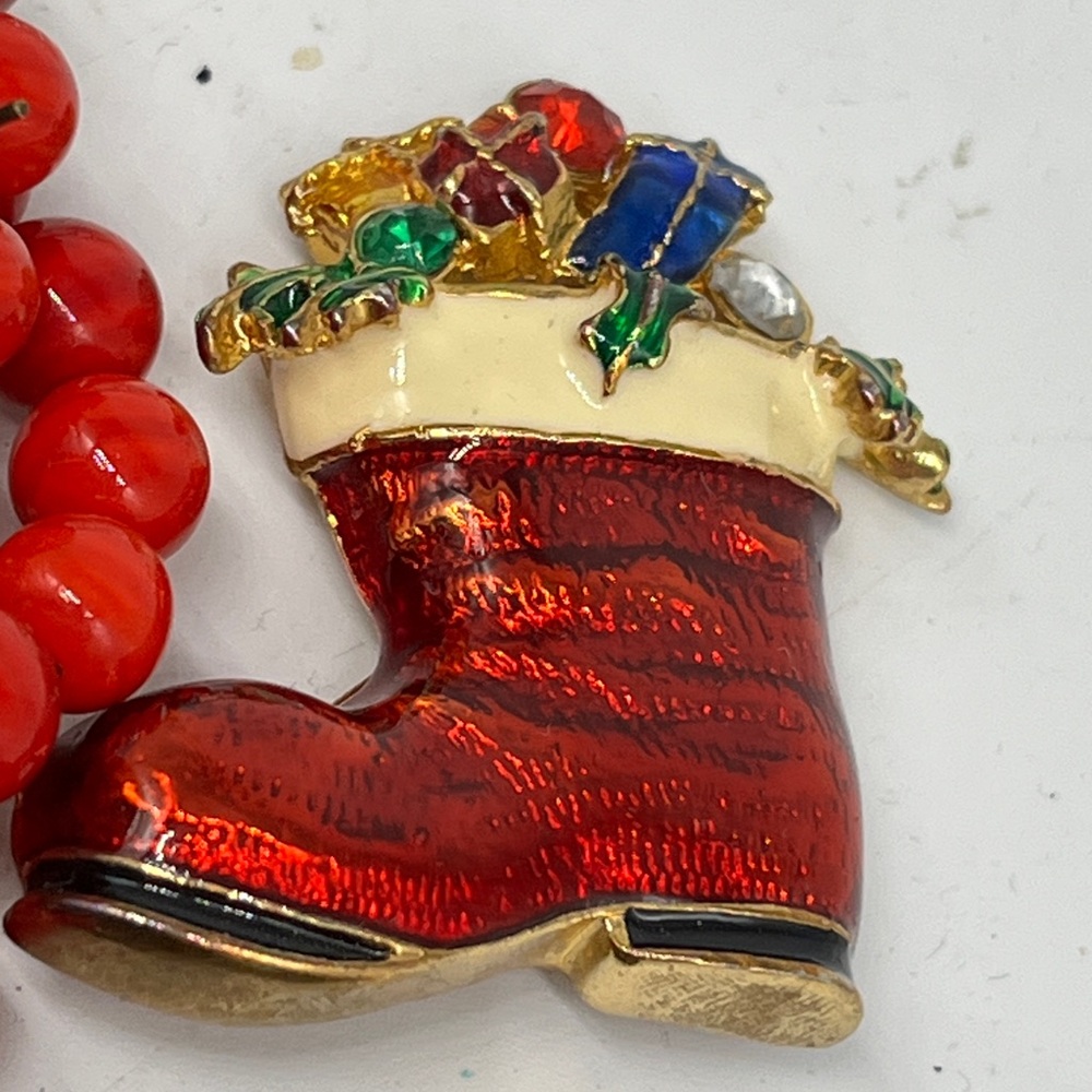 Christmas Crafter Lot of vintage to modern broken, faded missing stones jewelry - Picture 11 of 13